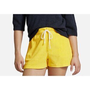 Polo Ralph Lauren Yellow Drawstring Terry Cloth Shorts Bermuda Logo Zip sz M